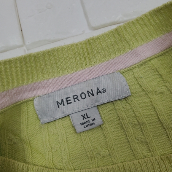 merona xl apple green knit sweater ( 5 for $20 ) - Picture 5 of 8